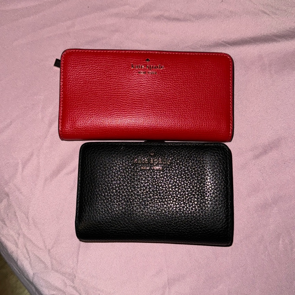 Kate Spade Wallets- one red and one black. Good condition both.